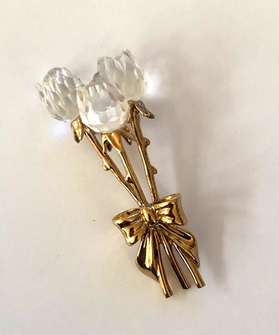 Swarovski Crystal Memories 3 Rose Bouquet Mint shape No Box