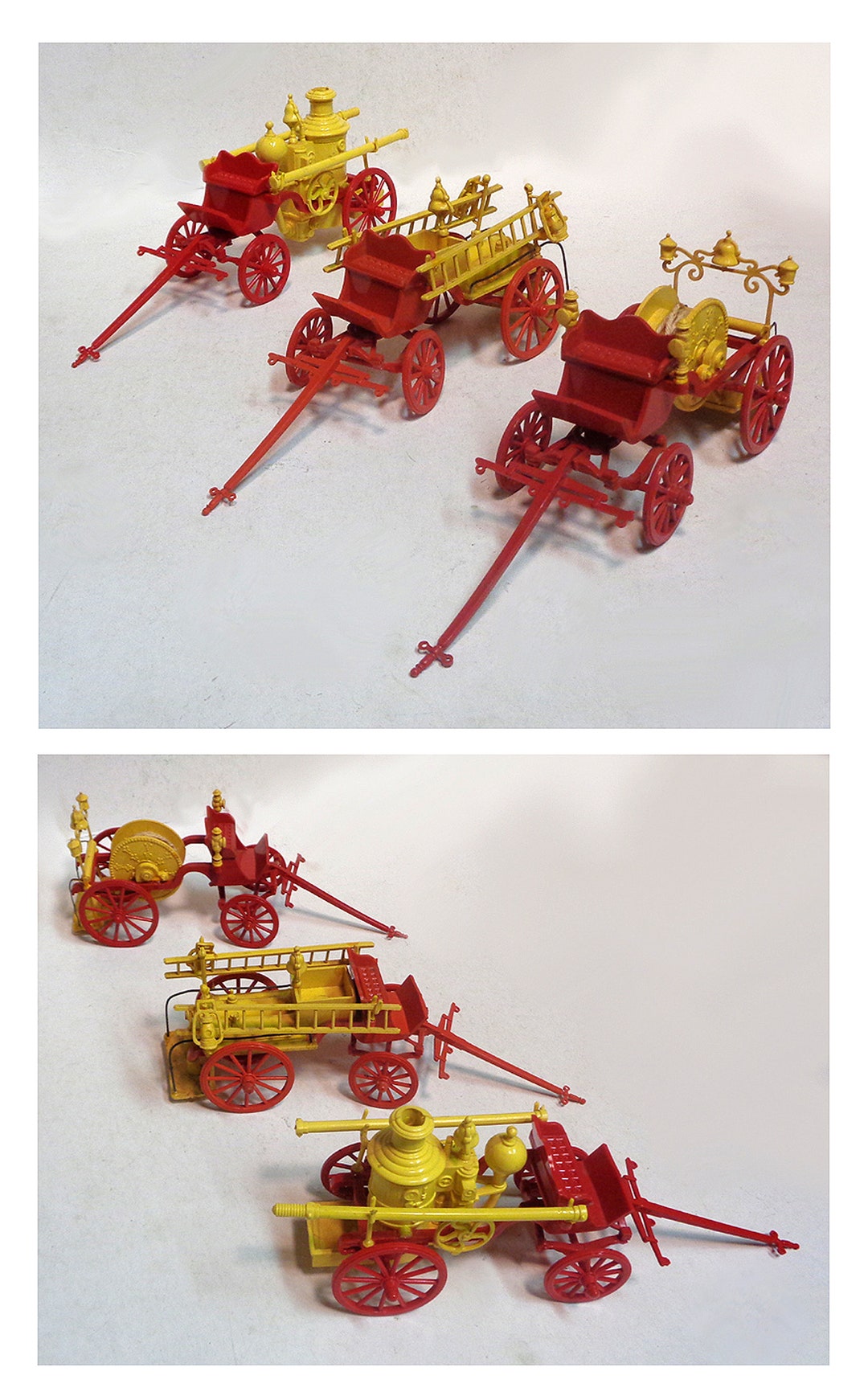 Vintage 1950s Revell/gowland THREE Different Built up Model Fire Engine Kits Etsy