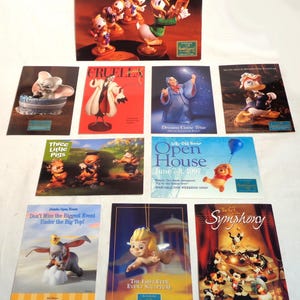 Lot de 10 cartes postales Disney ! - Taille standard et 2 grandes tailles - Presque neuf avec quelques imperfections mineures.