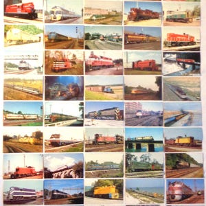 Lot de 50 (cinquante) cartes postales TOUTES LES DIFFÉRENTS TRAINS - Lot n° 9 - Vintage en couleur de taille standard - Inutilisée en très bon état ou presque. Voir les détails>>