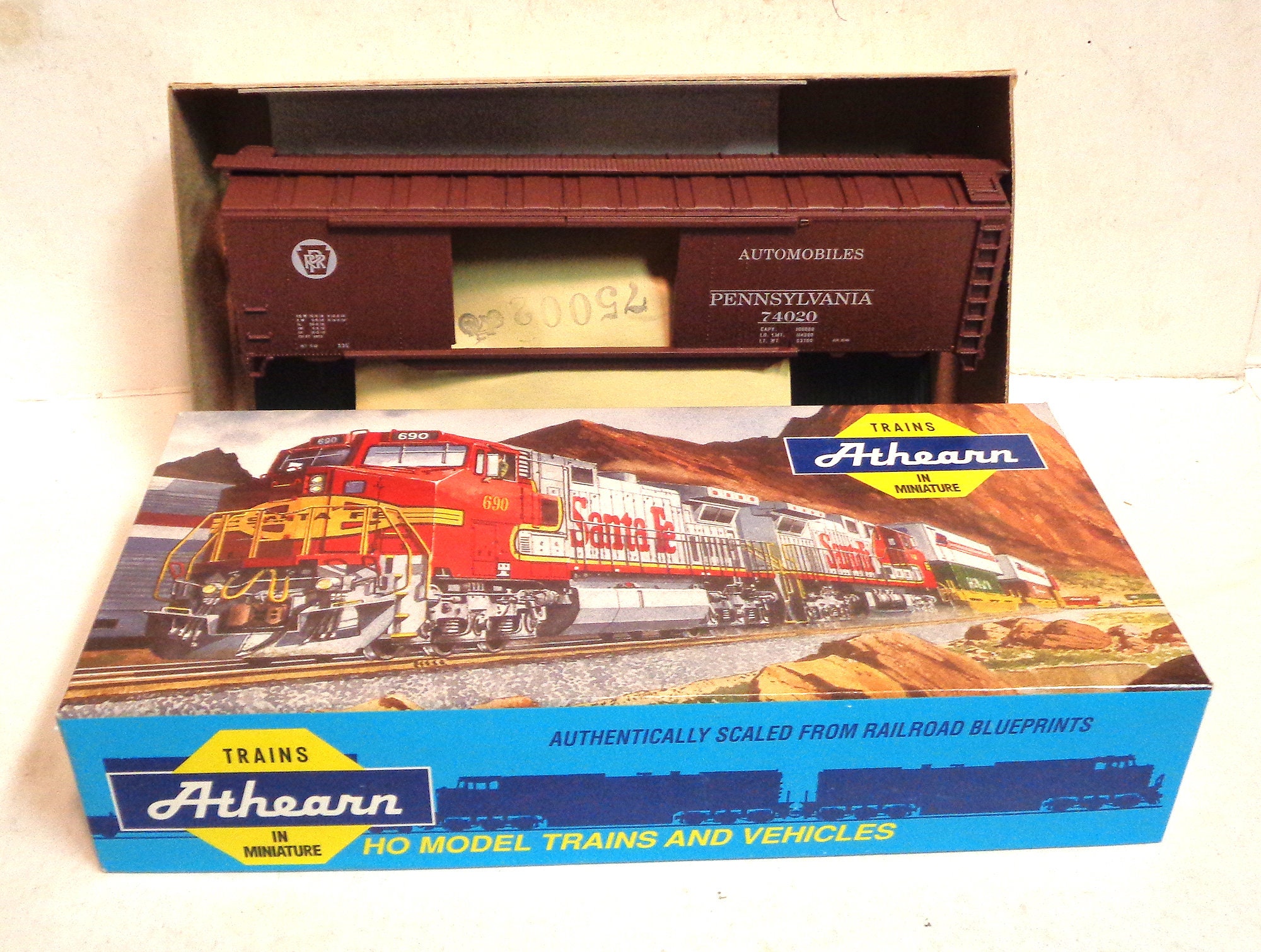 HO Scale NEW Old Stock Athearn Kit pennsylvania 50 Auto Box Freight Train Car. Etsy