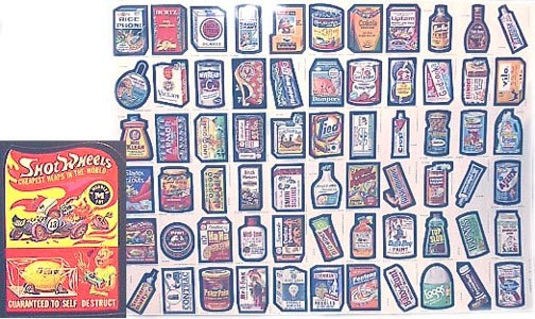 Topps Wacky Packages 1970s Uncut Sheet Hotwheels - 5193 - Etsy