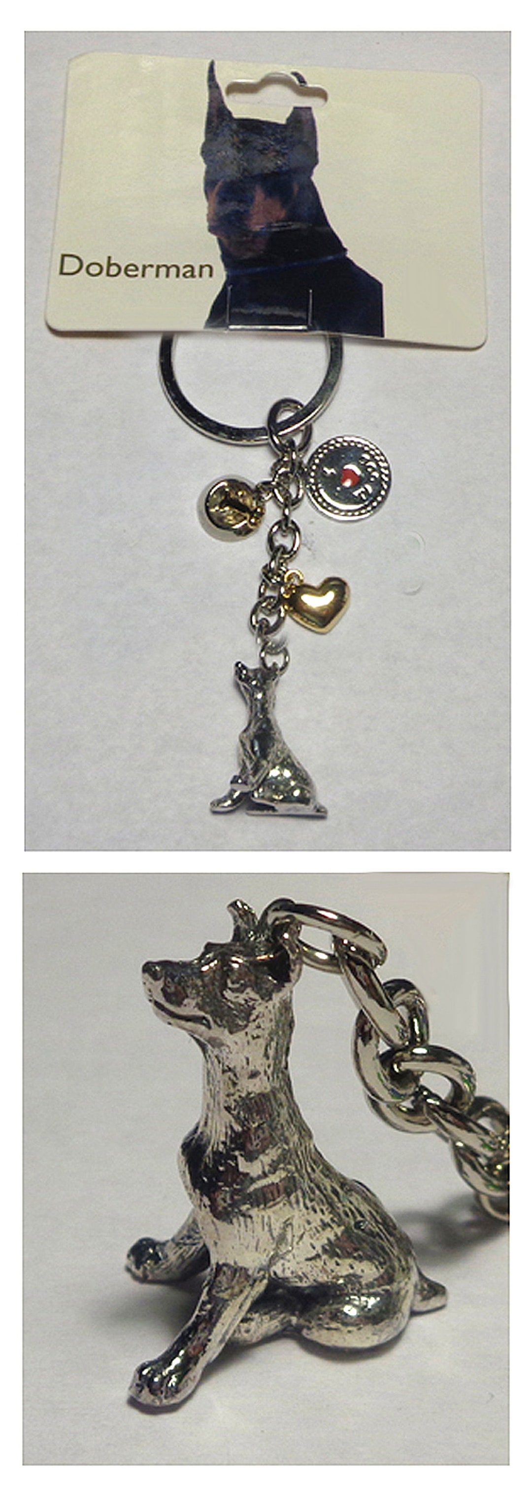 Miniature Doberman Dog Keychain - Approx. 1 Inch - Etsy
