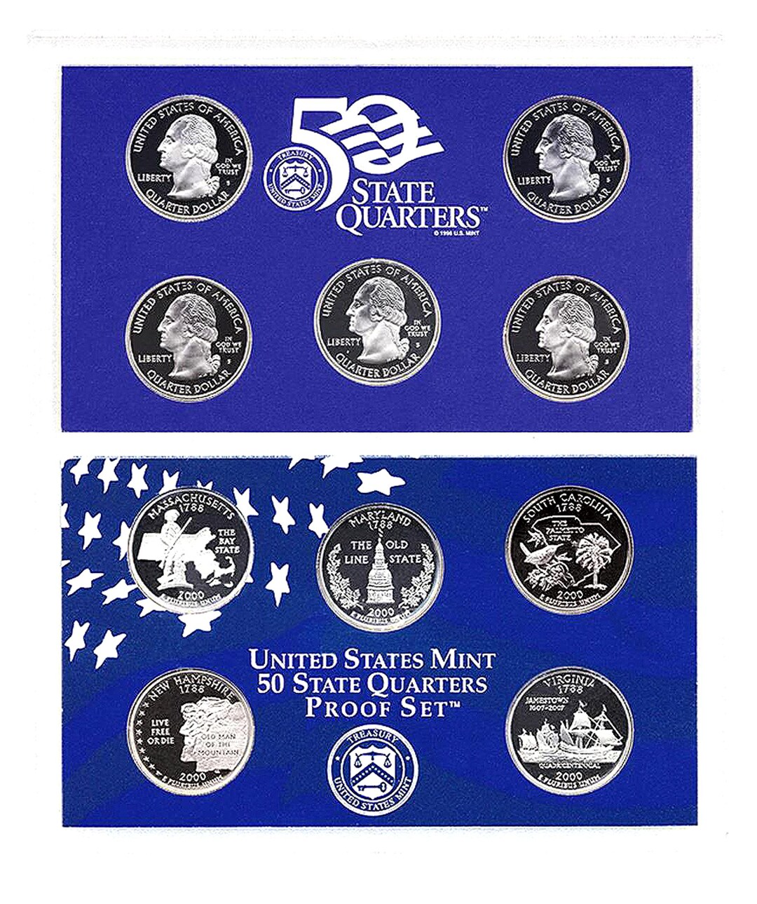 2000 Year PROOF State Quarters Coin Set-us Mint! Included Are 