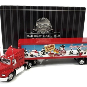 1/97 Scale Matchbox Ford Aeromax Semi Tractor Trailer "Hersheys Seasons Greetings" Diecast - Mint 1n Box!