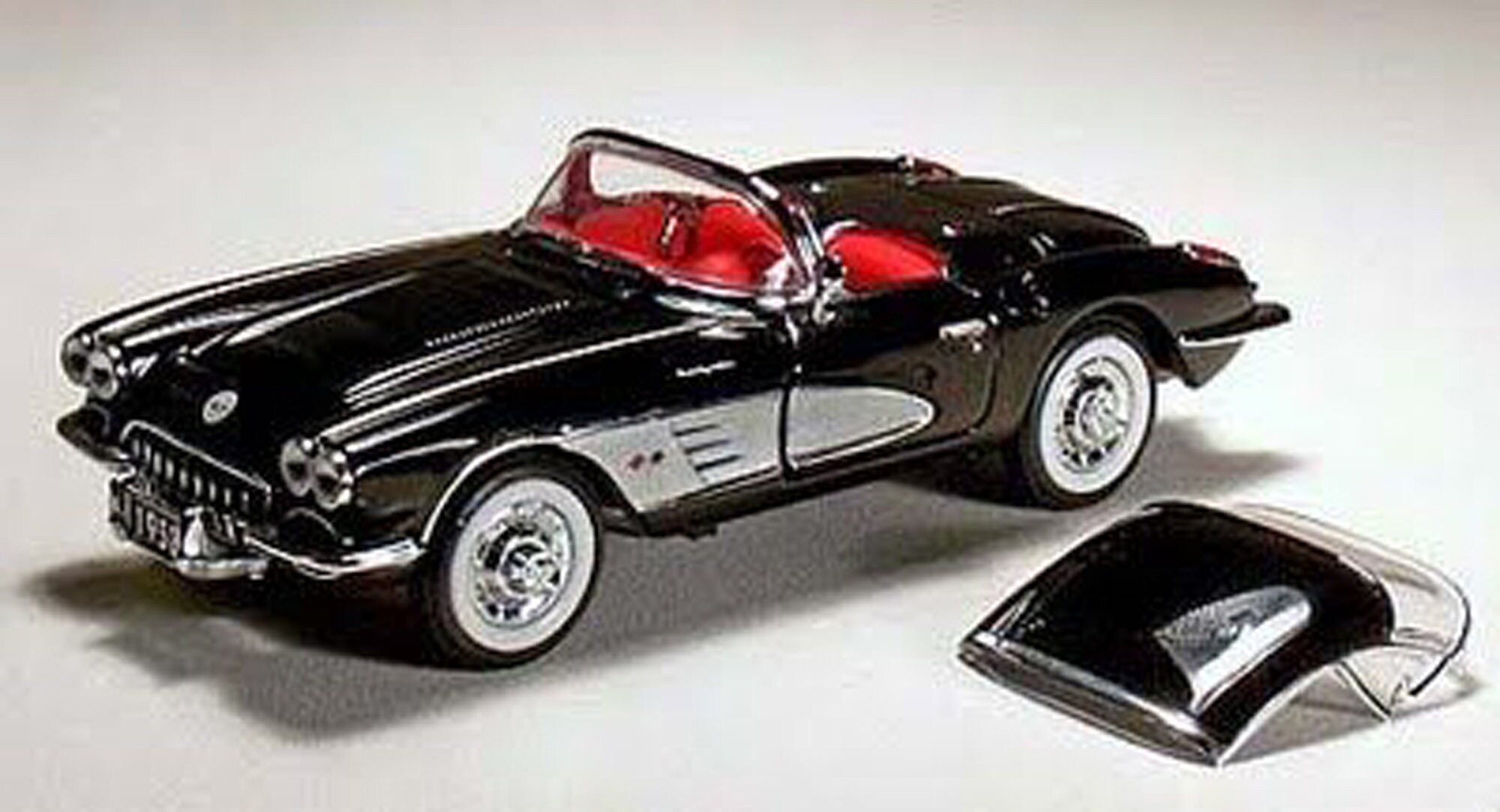 Franklin Mint 1/24 – Chevrolet Corvette 1958 Noire – Occasion Sans Boîte