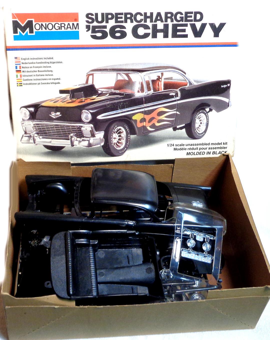 1/24 Scale Monogram-1956 Supercharged Chevy Bel Air Plastic