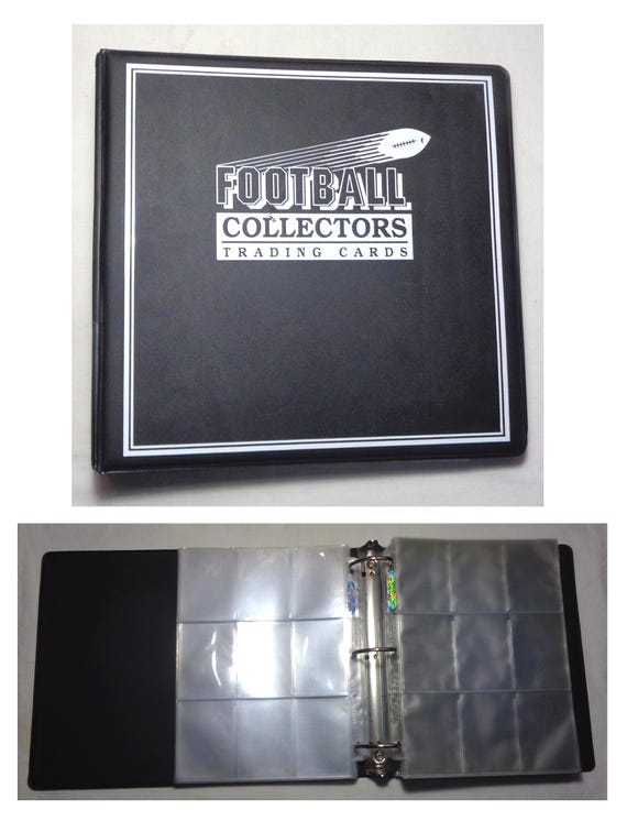 Football Card Binder style #2 with 100 Ultra Pro pages and room for more!  Pre-owned in excellent condition.