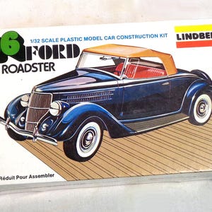 1/32 Lindberg - 1936 Ford Roadster Plastik Automobile Automodellbausatz - NEUwertig in versiegelter Box!