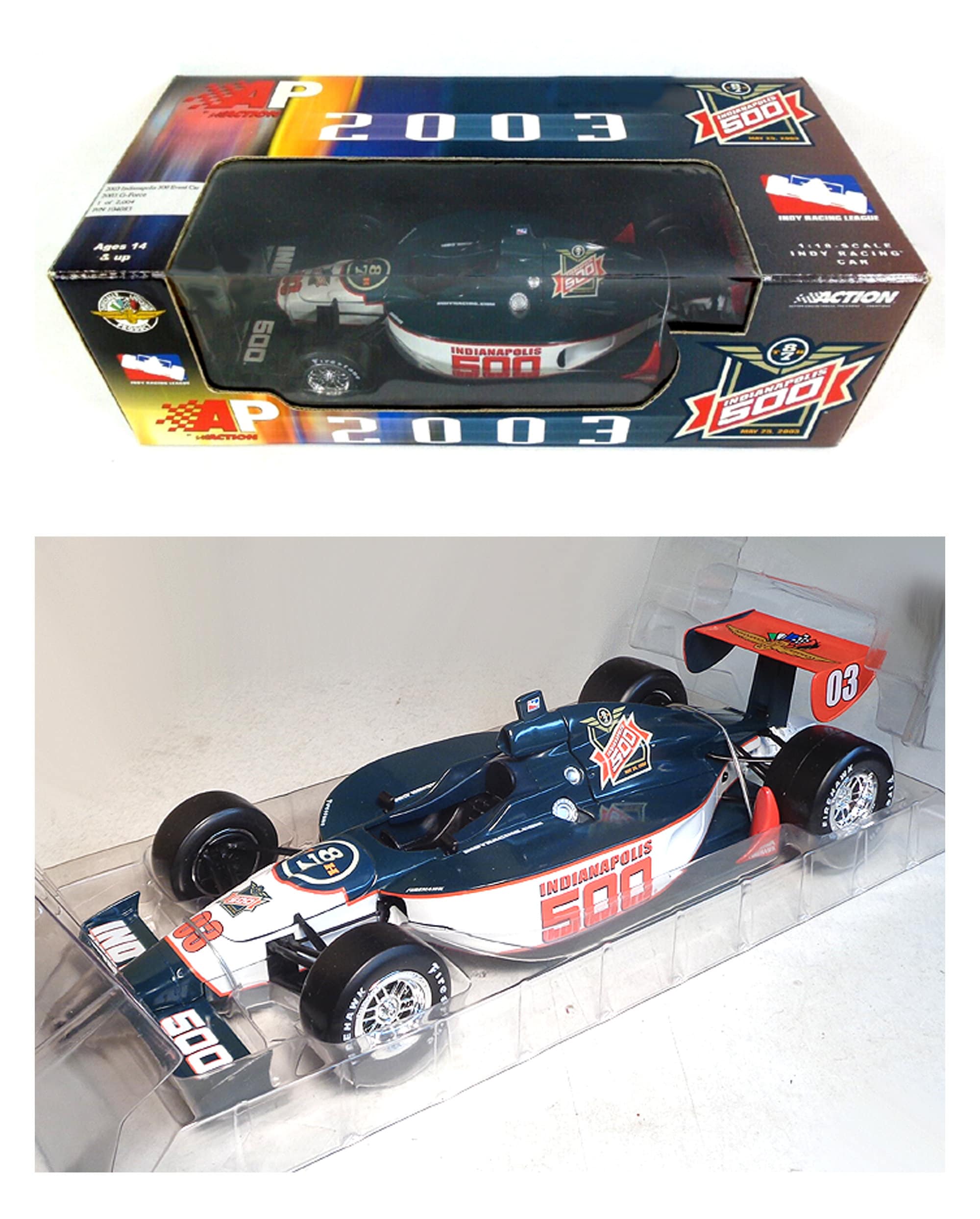 1/18 Scale 2003 Indianapolis 500 G-force Indy Event Race Car