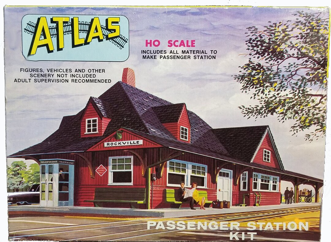 HO Scale Model Train Building KIT Atlas Passenger Station NEW in Box Etsy