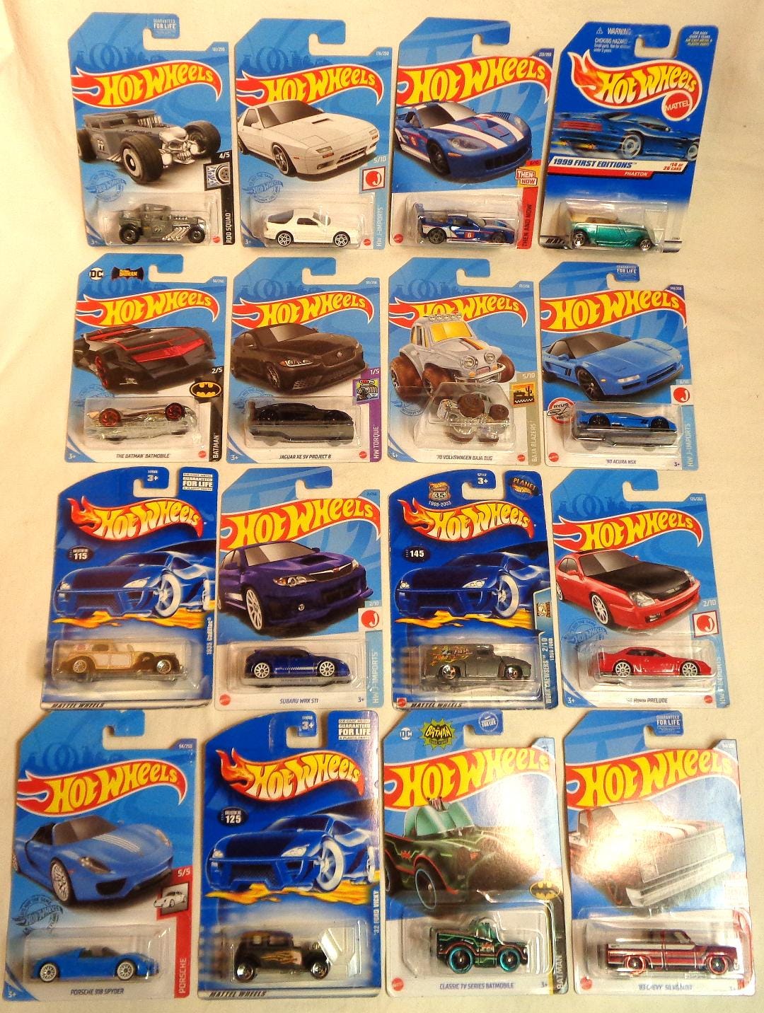 Hotwheels Lot of SIXTEEN All Different-hot Wheels Releases Mint in