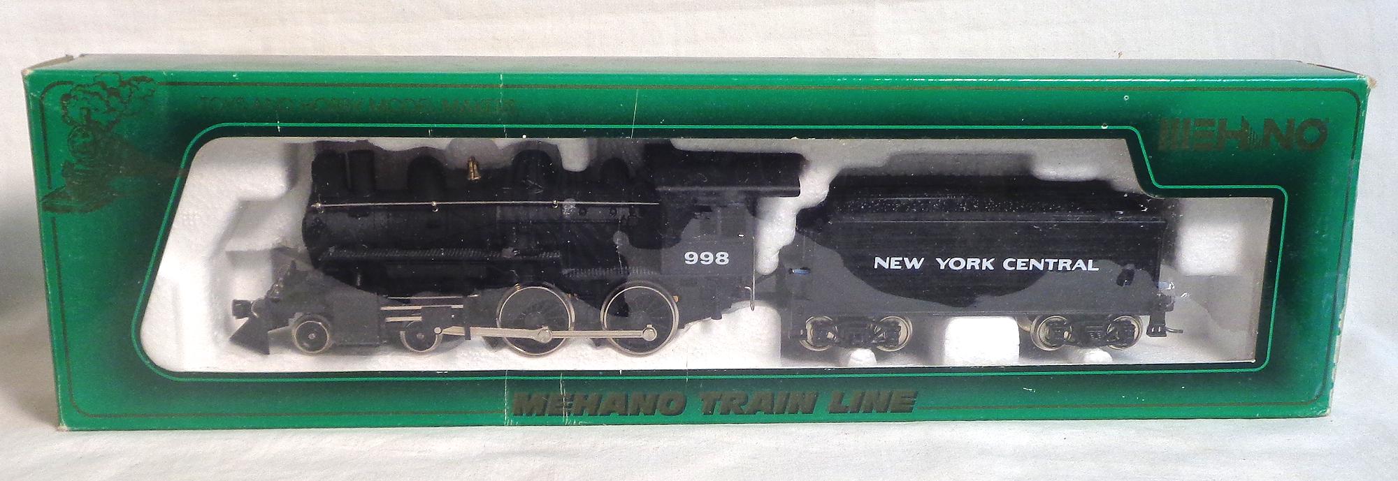 Ho Scale - Mehano 4-4-0 American Premium Steam Locomotive Motor mit Tender - New York Central 998 - Neu in Originalverpackung Ho Scale - Mehano 4-4-0 American Premium Steam Locomotive Motor mit Tender - New York Central 998 - Neu in Originalverpackung