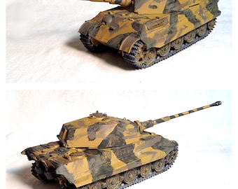 1:35スケール第二次世界大戦ドイツタイガーI戦車モデル、手作り静的