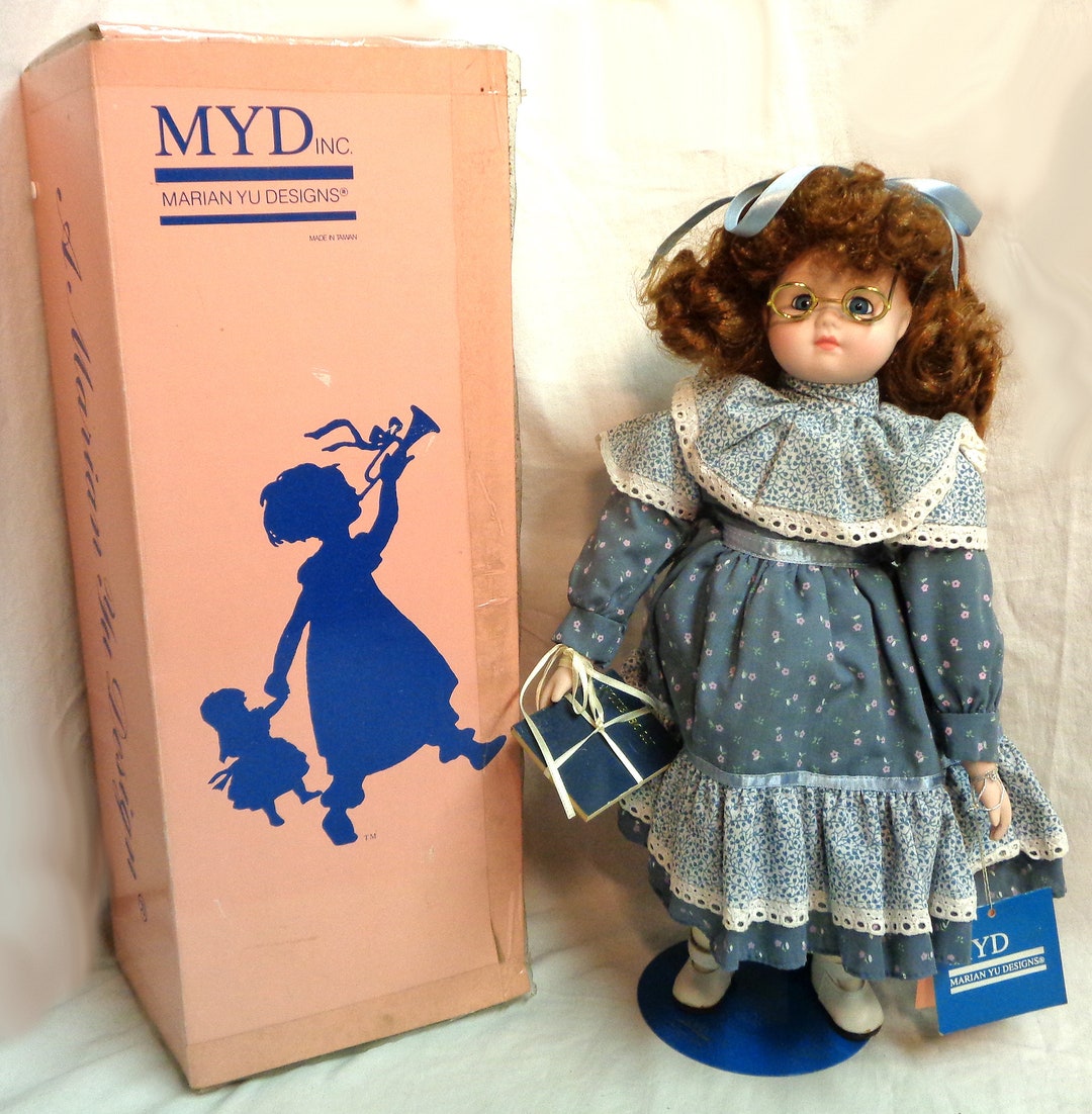 Vintage Marian Yu Designs Porcelain Doll - School Girl/teacher W