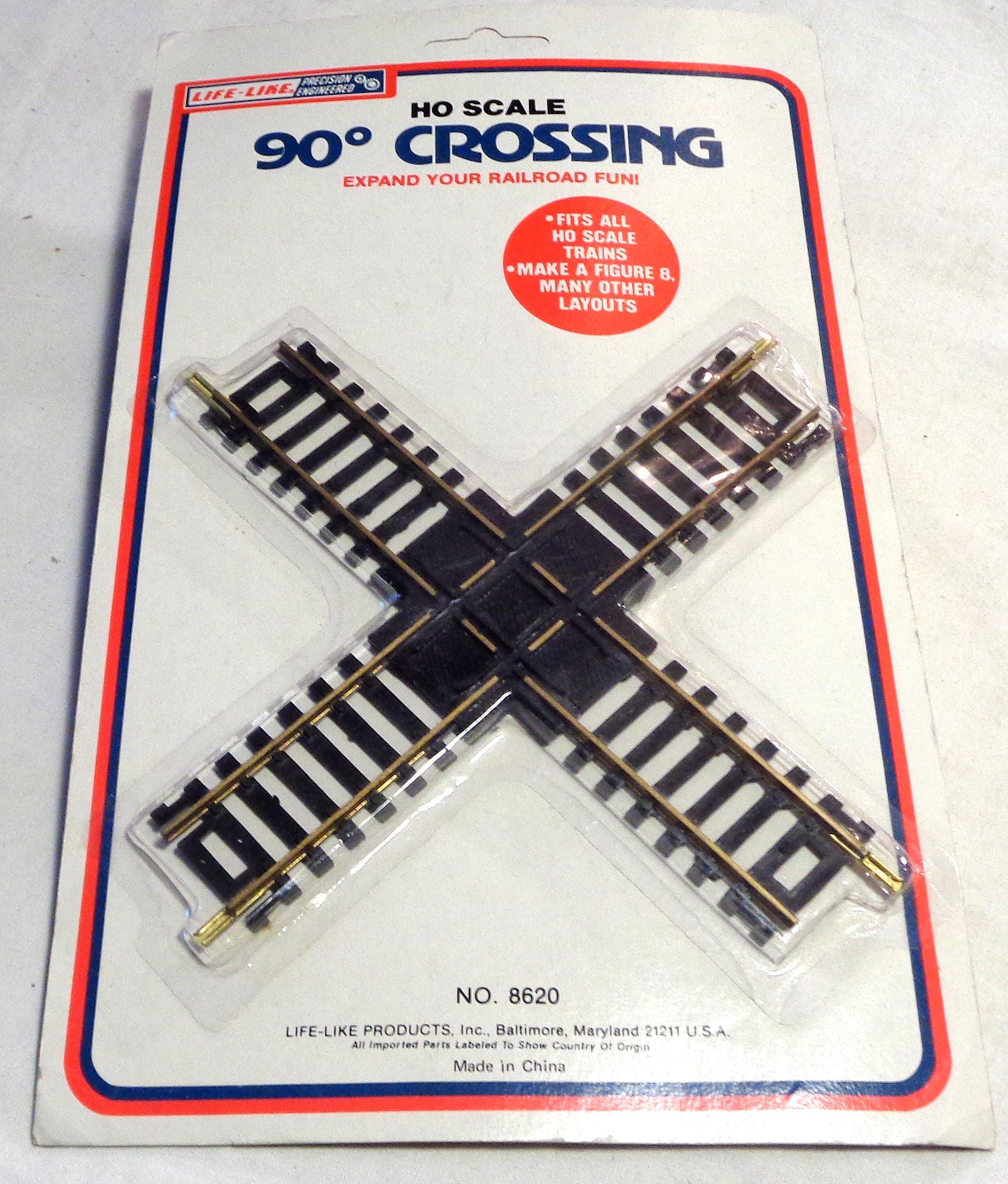 HO Scale Lifelike 90 Degree Train Track Criss Crossing Section 