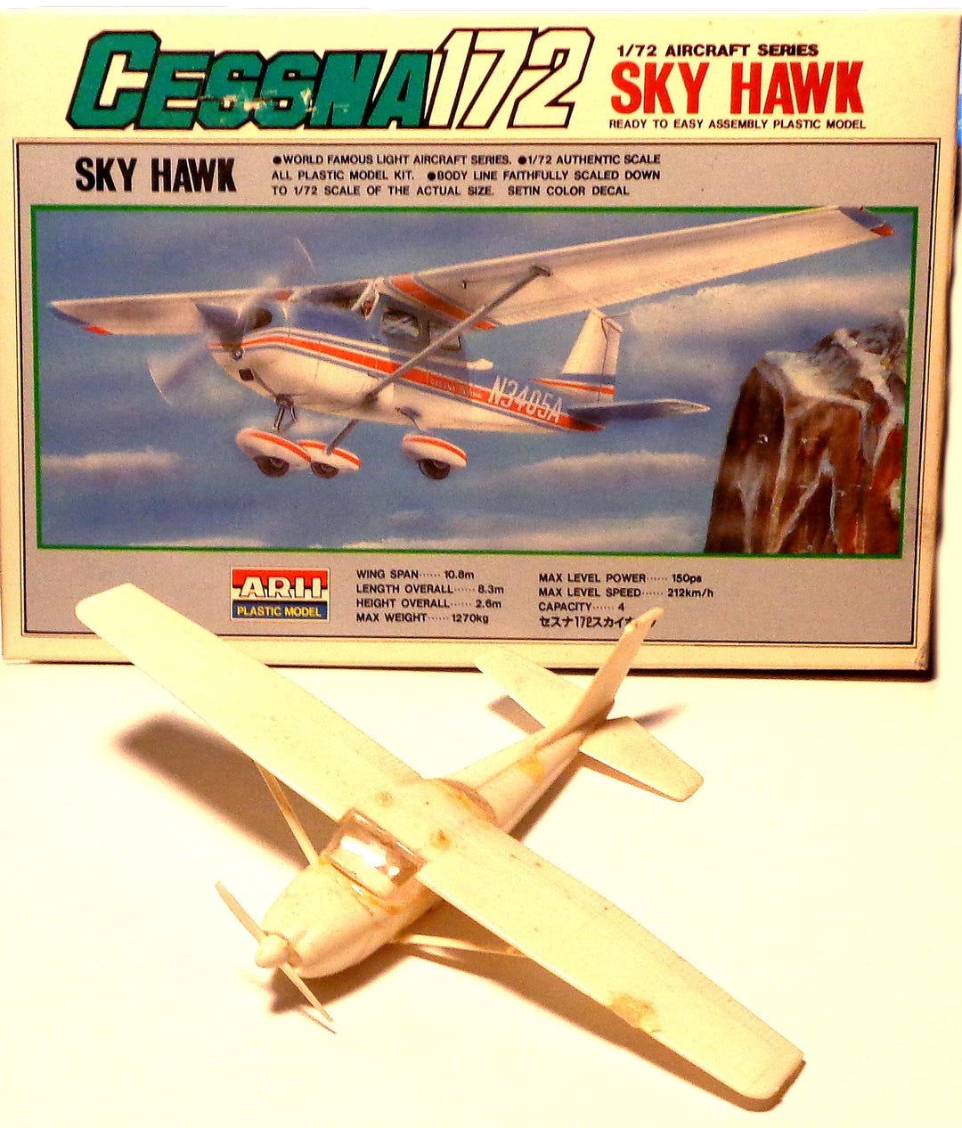 1/72 Scale VINTAGE ARII Model Kit-cessna 172 Sky Hawk Airplane