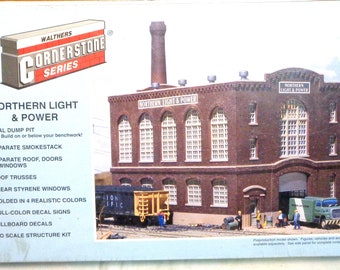 HO Scale Train Building KIT - Walthers Northern Power & Light Company Building - NEW in Box!