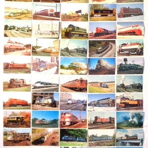 Lot de 50 (cinquante) cartes postales TOUTES LES DIFFÉRENTS TRAINS - Lot n° 7 - Vintage en couleur de taille standard - Inutilisée en très bon état ou presque. Voir les détails>>