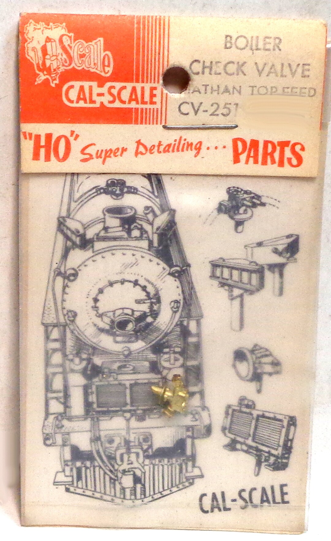 Ho Scale Calscale Brass Boiler Check Valve Nathan Top Feed NEW in