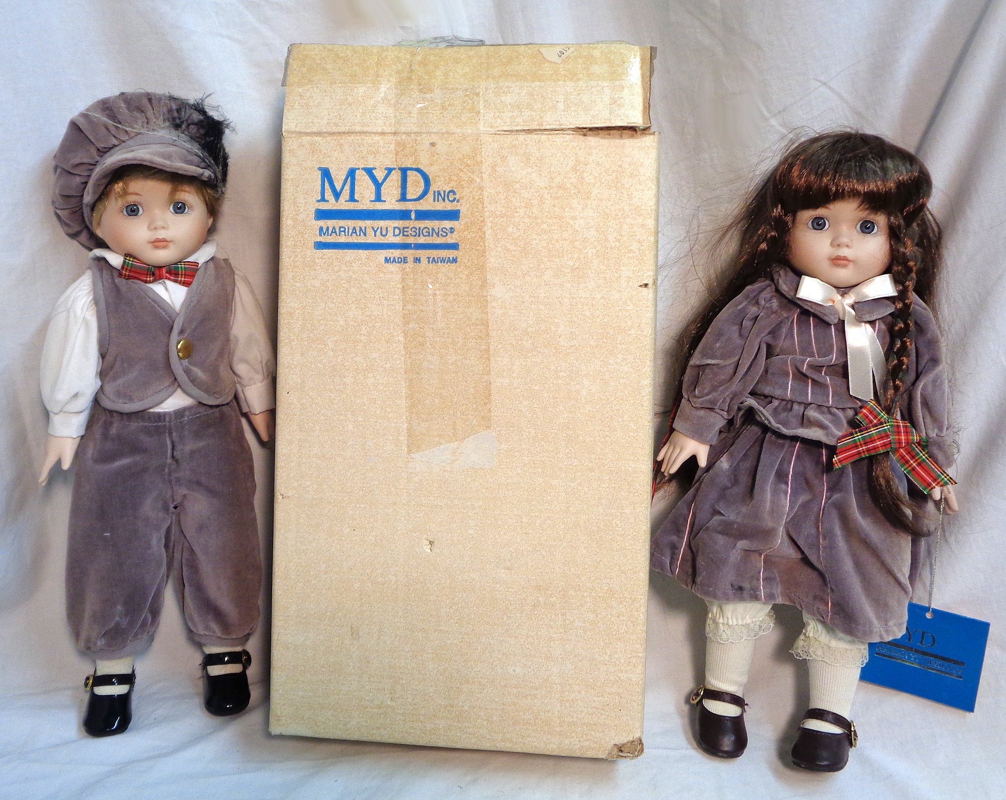 MYD 　Marian Yu Designs　人形　2体セット Vintage Marian Yu Designs Porcelain Doll - Twin Brother & Sister