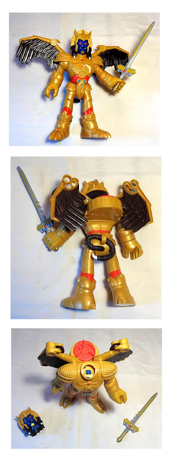Mattel 10 Inch Goldar Zord Mighty Morphin Power Ranger - Broken