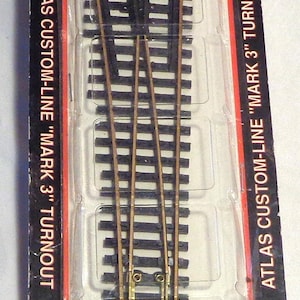 HO-schaal ATLAS #6 linker wisselwisselrail in messing - NIEUW op kaart!