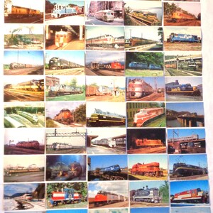 Lot de 50 (cinquante) cartes postales TOUTES LES DIFFÉRENTS TRAINS - Lot n° 8 - Vintage en couleur de taille standard - Inutilisée en très bon état ou presque. Voir les détails>>