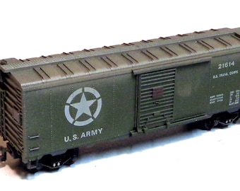 HO Scale Professionally Weathered Military US Army Box Car!
