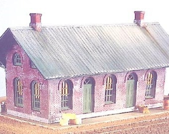 HO Train Building KIT - Vermont Station - Realistic detailed Kit model!