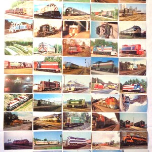 Lot de 50 (cinquante) cartes postales TOUTES LES DIFFÉRENTS TRAINS - Lot n° 2 - Vintage en couleur de taille standard - Inutilisée en très bon état ou presque. Voir les détails>>