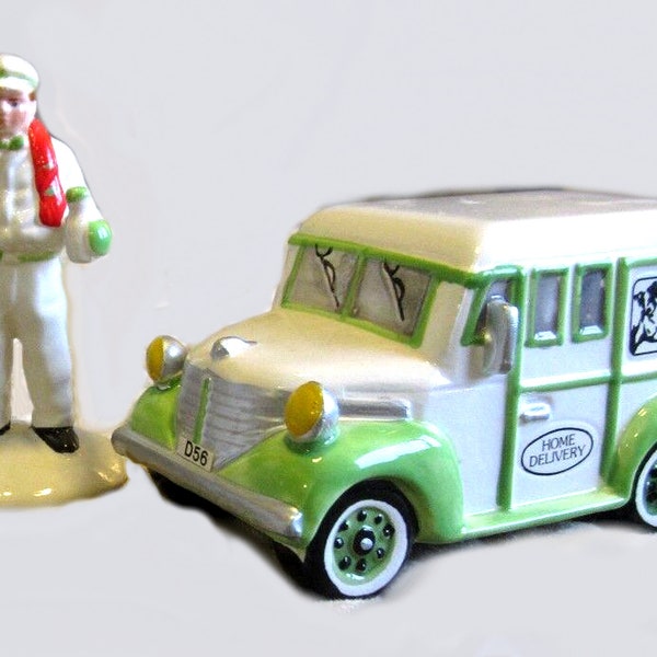 Department 56 - "Home Delivery" Village Milk Truck & Milkman - Snow Village Collection - Mint NO Box.