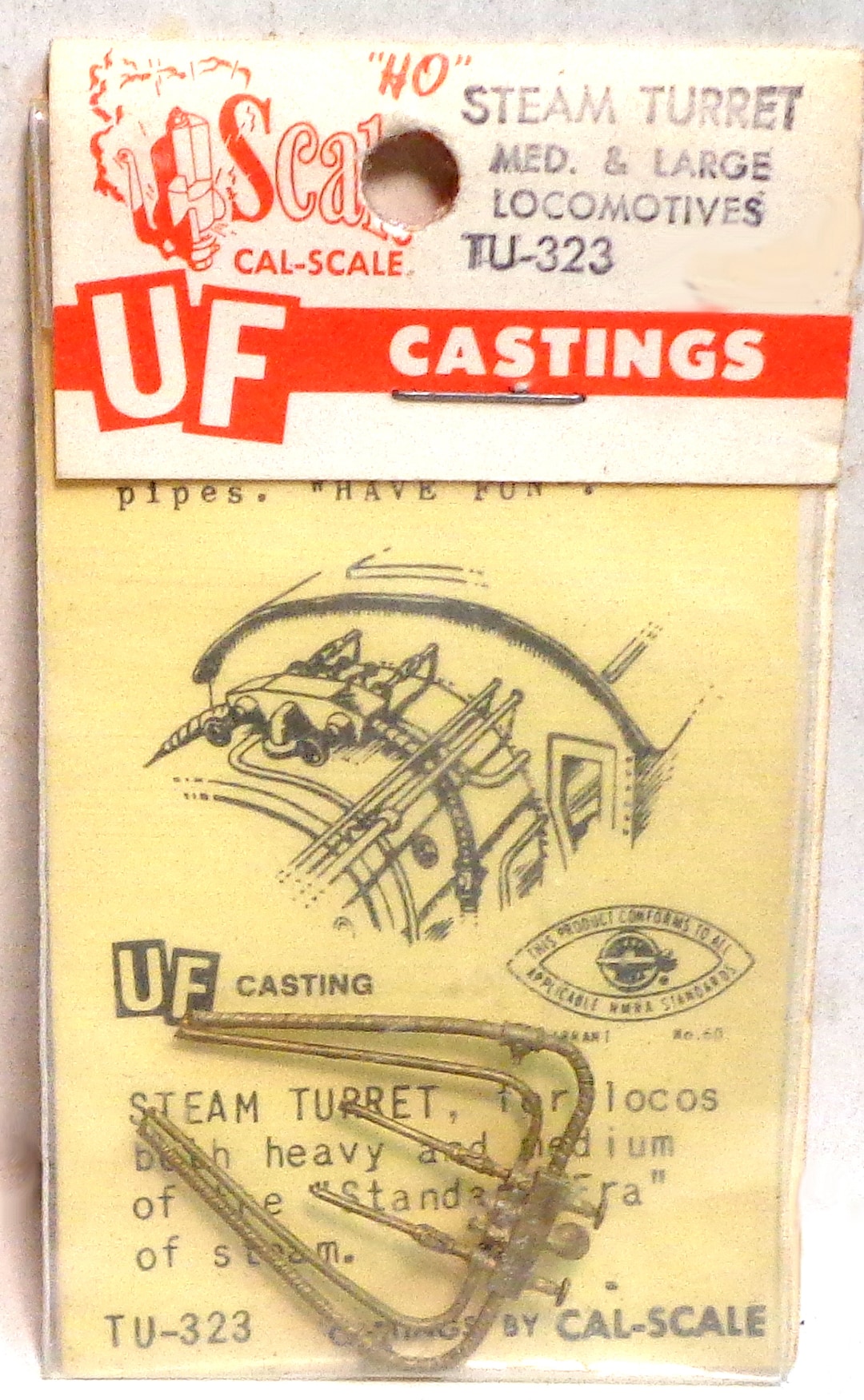 Ho Scale Calscale Brass Steam Turret for Large & Medium