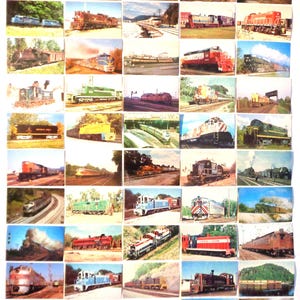 Lot de 50 (cinquante) cartes postales TOUTES LES DIFFÉRENTS TRAINS - Lot n° 6 - Vintage en couleur de taille standard - Inutilisée en très bon état ou presque. Voir les détails>>