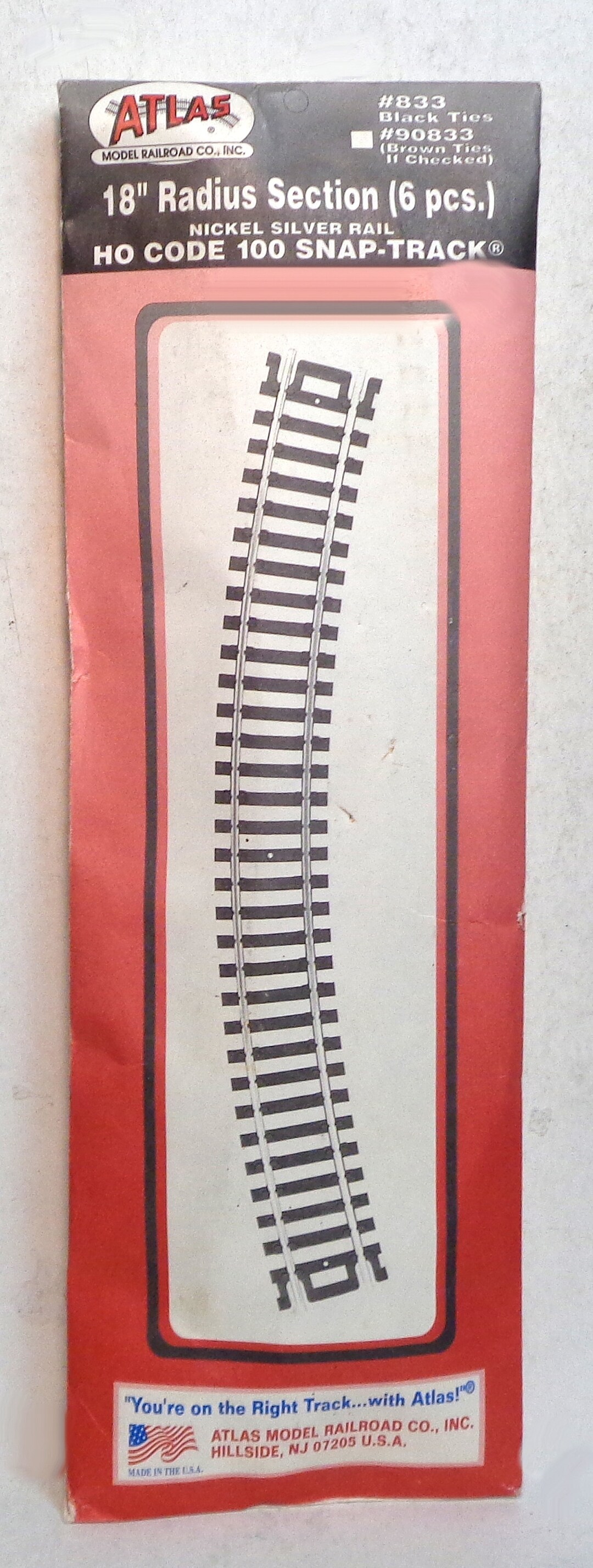 HO Scale ATLAS Track 833 18 Radius Curve Nickel Silver Track Section6 Pieces. NEW in Package Etsy UK