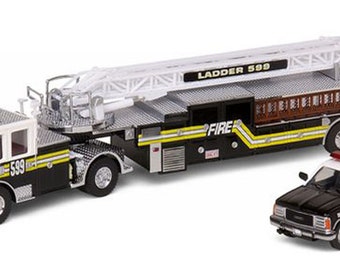 Code 3 1/64 Scale - LTI Tractor Drawn Aerial Fire Engine AND