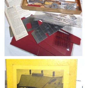 May include: A yellow box with a picture of a model train roundhouse on the front. The box says "HO Scale Branch Line Roundhouse Building Kit". The box is open and the contents of the kit are visible. The kit includes metal parts, plastic parts, and instructions.