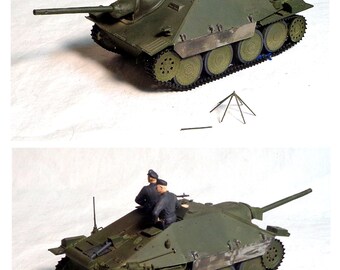 1/35 Scale Military Built Model Kit-WWII German E25 Self-prop Tank-Nicely built & weathered-Please Read description about shipping models>>