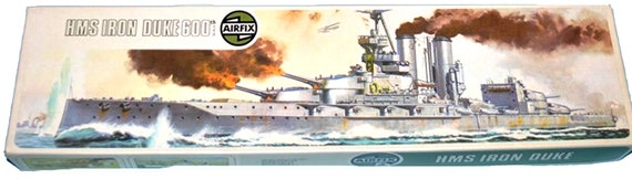 1/600 Scale VINTAGE Airfix Model Kit - HMS Iron Duke UK Battleship