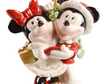 Lenox Porcelain "Mickey & Minnie Mouse" 2006 First Christmas Together hanging Ornament figurine.