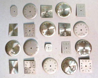 Genuine Watch Faces Mixed Lot of 20 Vintage Pieces(LOT #1) - For Crafting projects and more!
