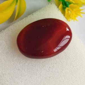 Very Vintage Preciousn ! Red Sulemani Aqeeq Agate 100% Natural Gemstone High Quality Excellent Oval Gemstone Size 27x20x7M