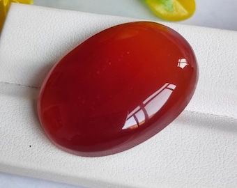 AAA+ Natural Red Yemeni Aqeeq Agate Gemstone, 38.50 CT Oval Pendant
