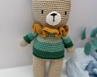 Crochet Teddy Bear: Handmade Amigurumi Plush - Nursery Decor