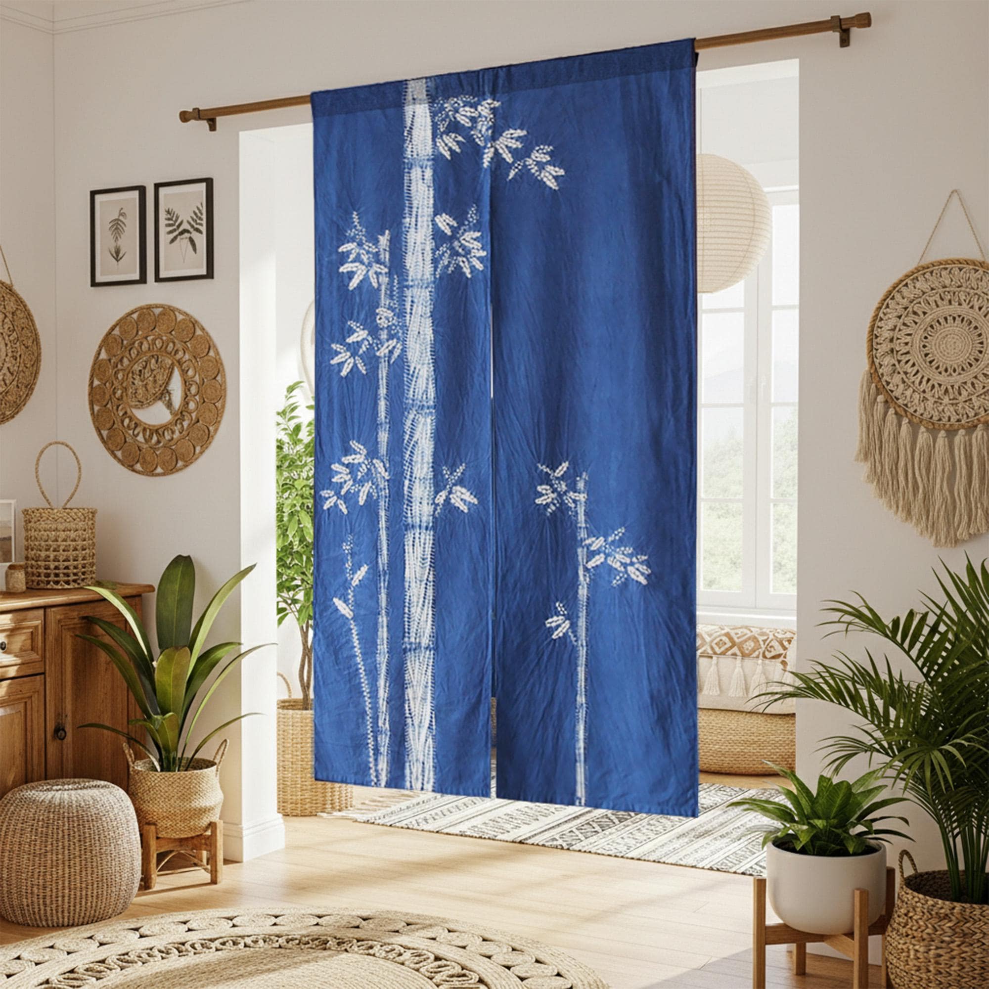 Easy Installation of Bamboo Shades for French Doors, image size:2000x2000