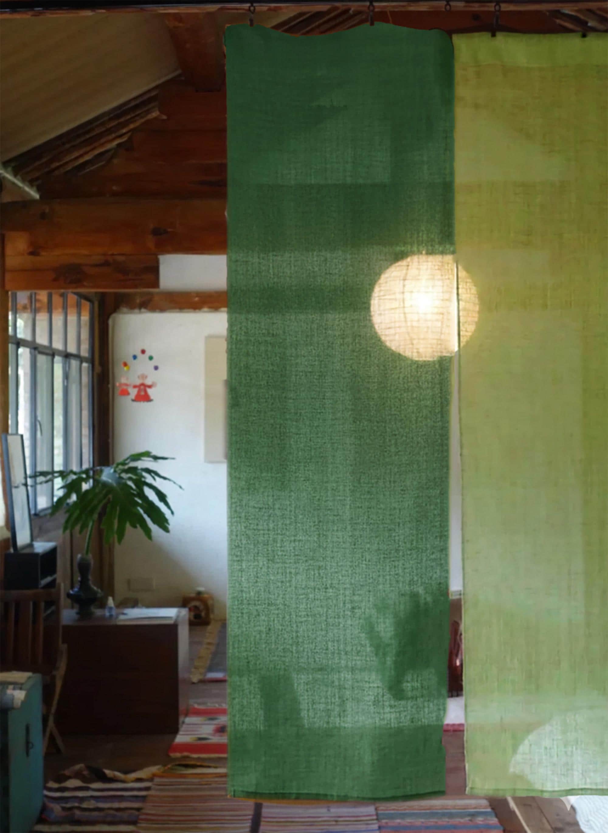 Green Pojagi Curtain - Etsy