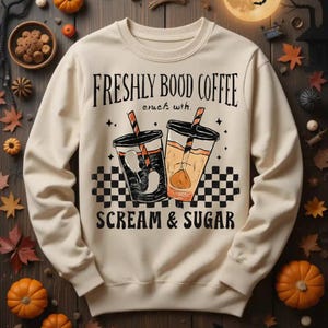 Freshly Boo’d Coffee PNG sublimation Coffee PNG design for Halloween PNG Digital download Trendy Halloween graphics png  for coffer lover