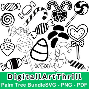 Candy SVG Bundle, Candy Vector Candy Clipart, Circut Cutting file, Candy Silhouette, Lollipop svg Sweet sugar, Candies Svg Shirt Candy PNG
