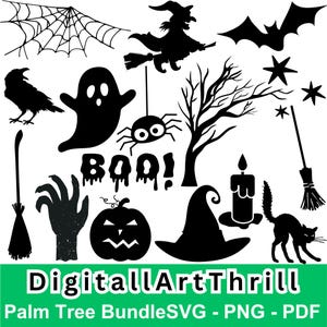 Halloween SVG, Halloween Witch svg, Halloween Ghost svg, Halloween Vector, Halloween Silhouette, Halloween svg files, Halloween Pdf