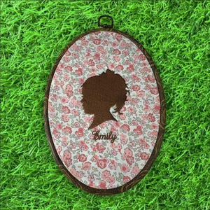 Retrato de silhueta personalizado, silhueta infantil personalizada a partir de foto, presente para mãe, perfil de bebê, criança, irmão, adulto, animal de estimação - LA0009